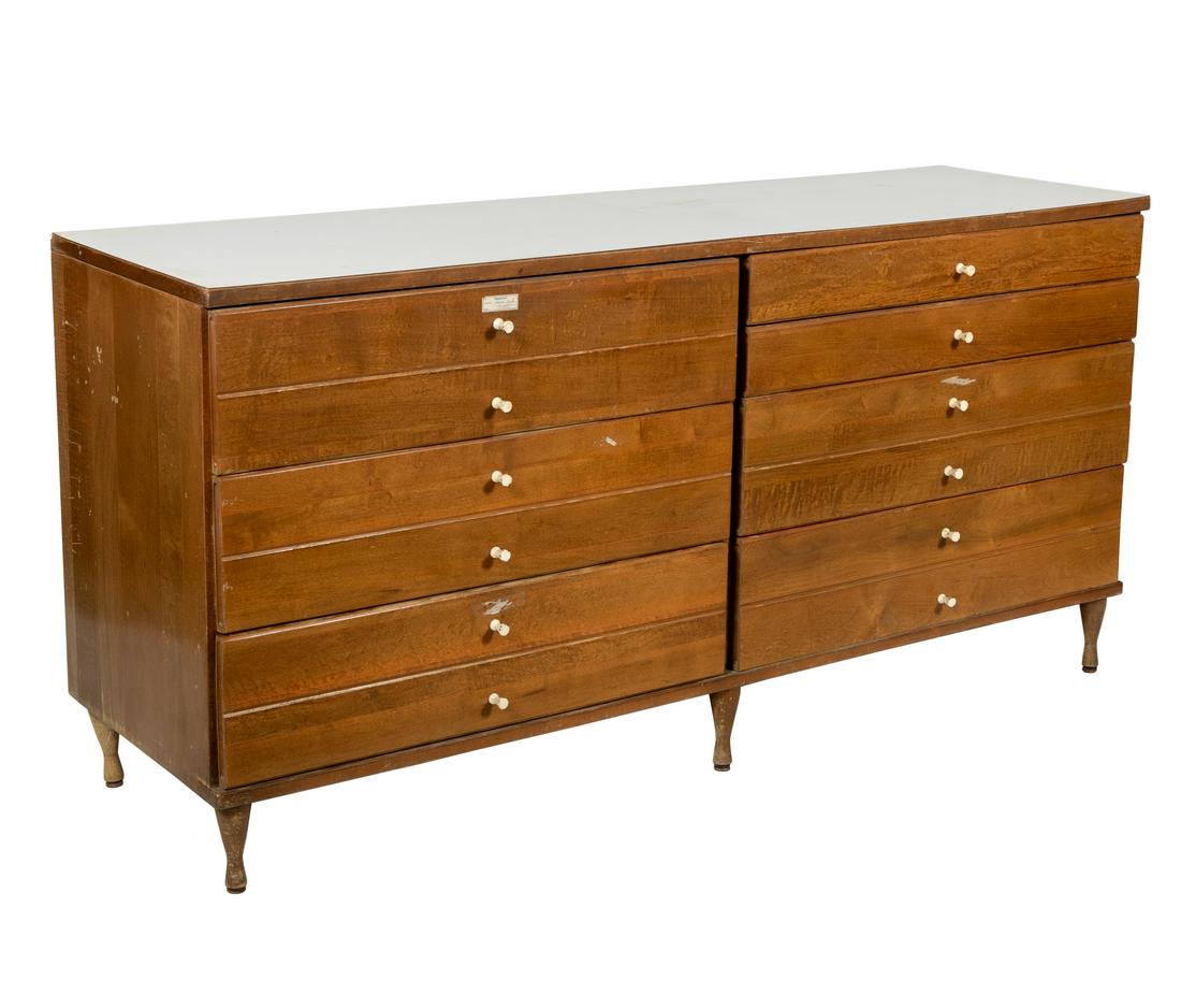 Paul McCobb Style - Double Dresser: Description - Paul McCobb style double dresser. Dimensions - 29.5" x 60" x 18"