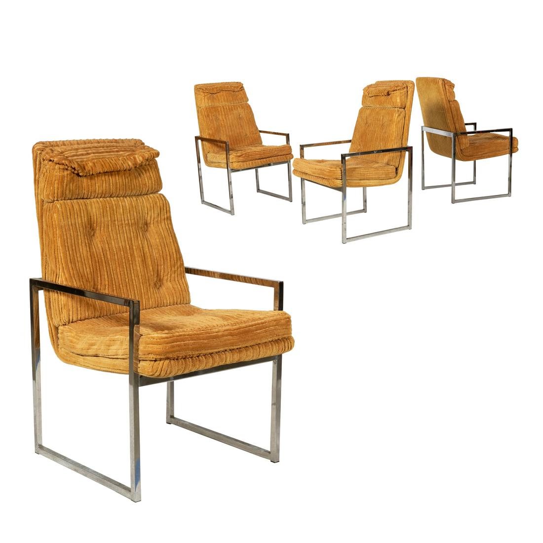 Chromcraft - Chrome Dining Chairs: Description - Set of 4 Chromcraft chrome dining chairs. Dimensions - 38" x 21.5" x 26.5"