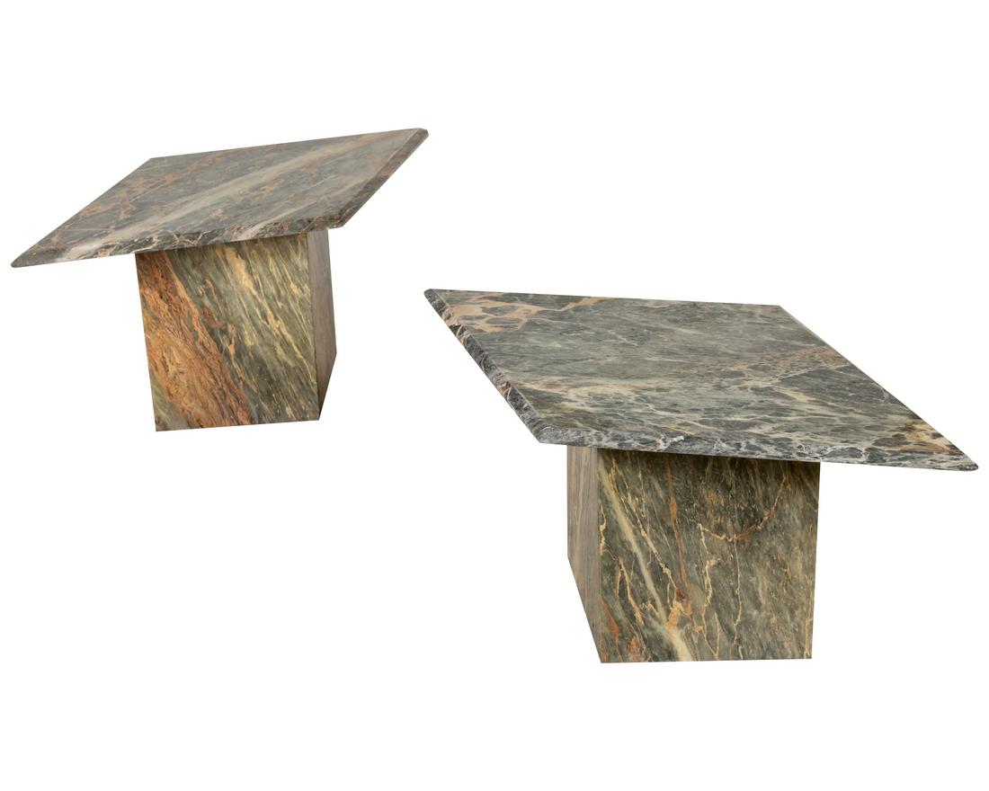 Italian Marble Diamond Shaped End Tables (1 of 6)