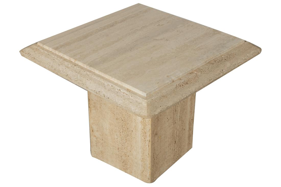 Italian Travertine Side Table (1 of 3)