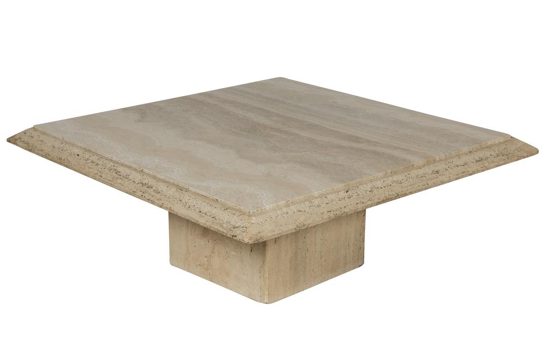 Italian Travertine Cocktail Table (1 of 3)