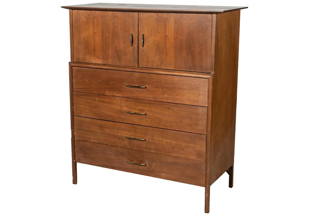 Mid Century Walnut High Chest (1 of 3)