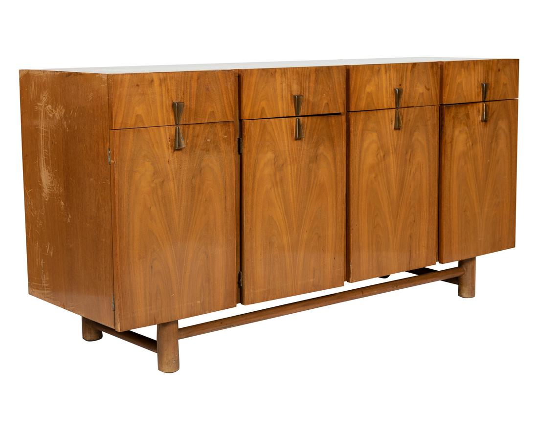 American of Martinsville - Credenza: Description - American of Martinsville credenza with copper pulls. Dimensions - 31.5" x 62" x 19.5"