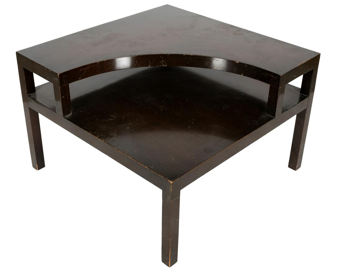 John Widdicomb - Corner Table: Description - John Widdicomb corner table. Dimensions - 23.5" x 36" x 36"