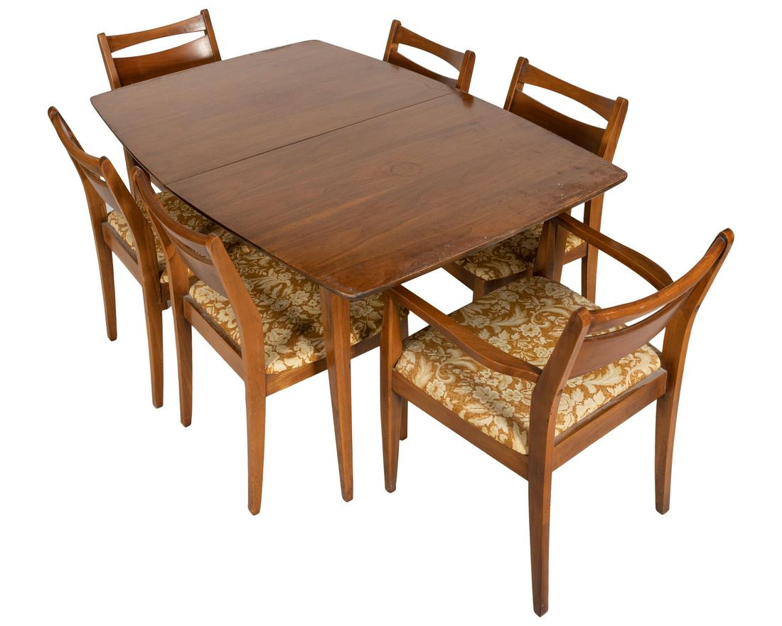 Mid Century Walnut Dining Table and 6 Chairs (1 of 5)