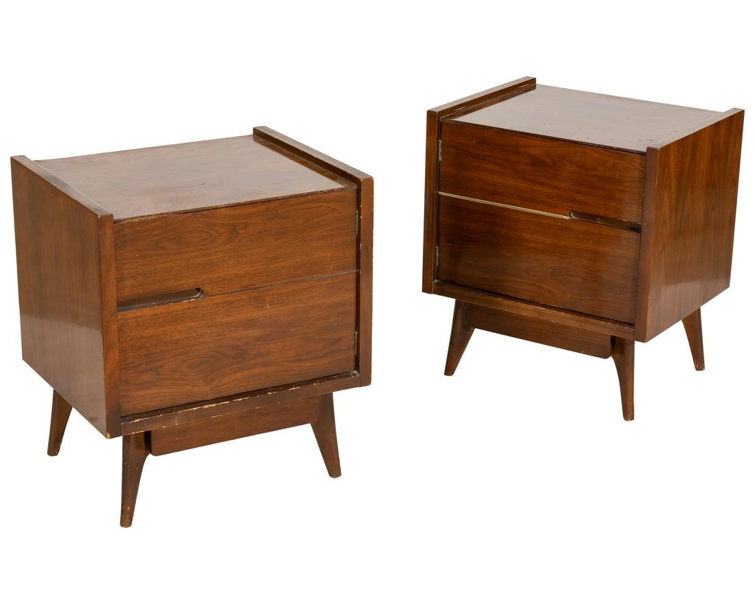 Mid Century Walnut Nightstands (1 of 2)