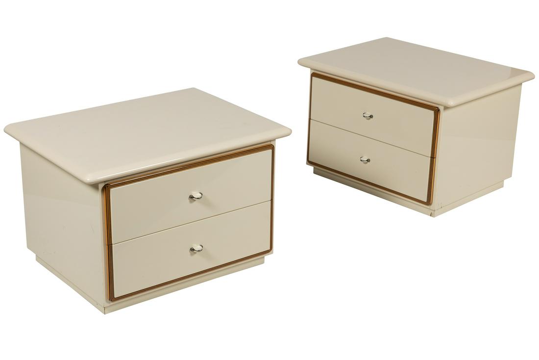 Maurice Villency - White Lacquer Nightstands (1 of 4)