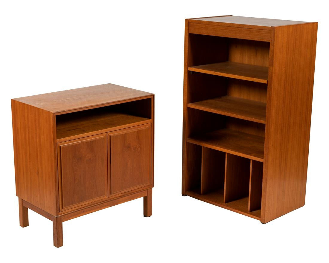 Vamo - Danish Teak Cabinet and Shelf: Description - Vamo Danish teak cabinet and shelf. Dimensions - shelf - 45" x 26" x 16.5"