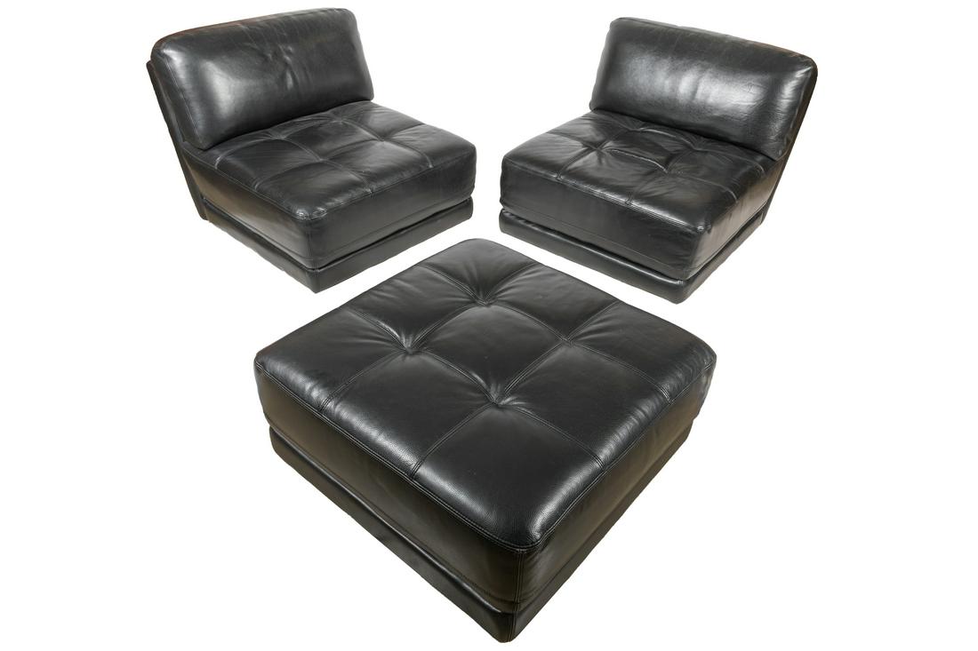 Italian Leather 3 Piece Modular Sofa (1 of 2)