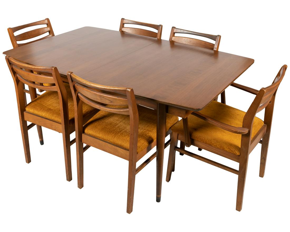 Mid Century Walnut Dining Table and 6 Chairs (1 of 4)