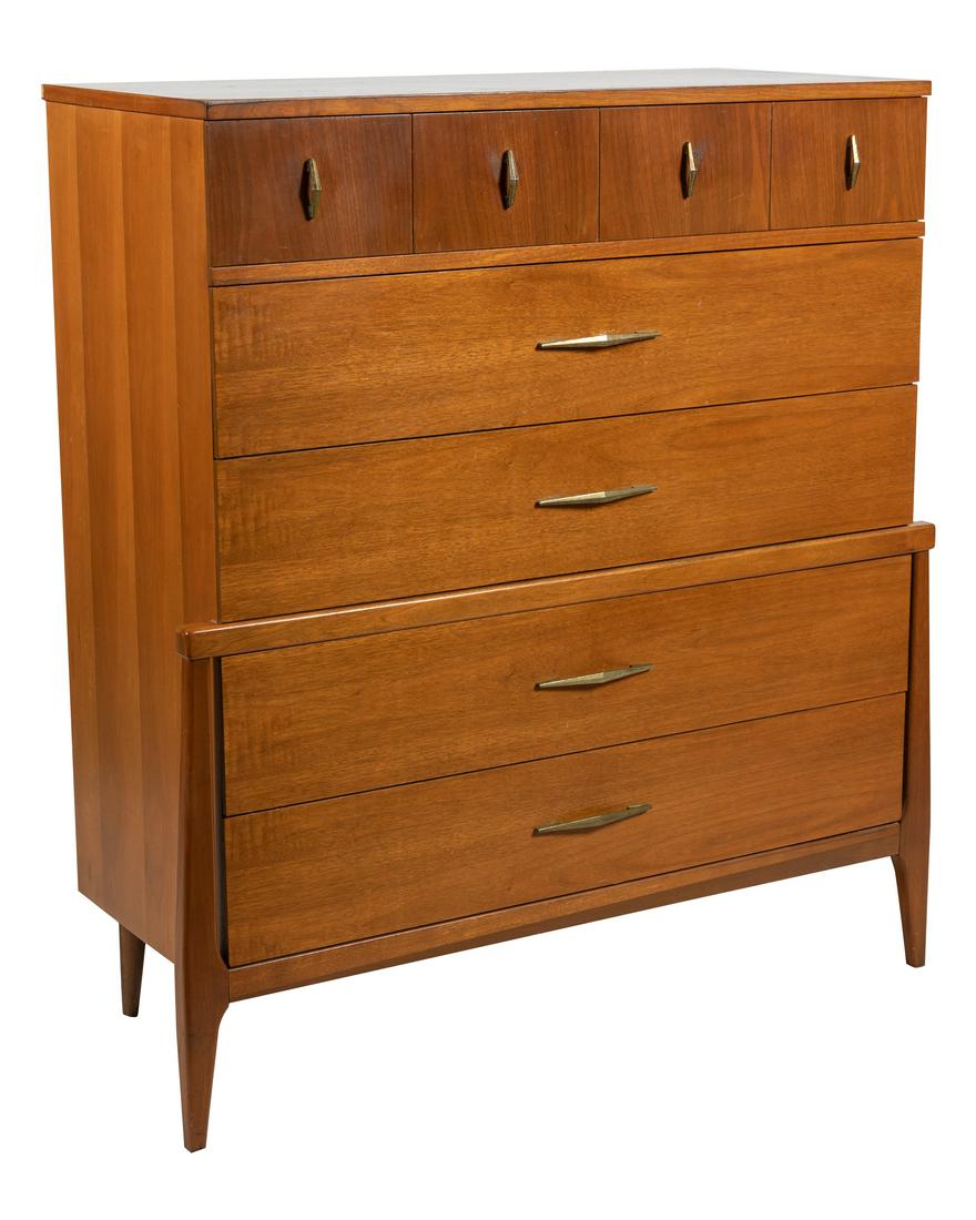 Mid Century Walnut High Chest (1 of 3)