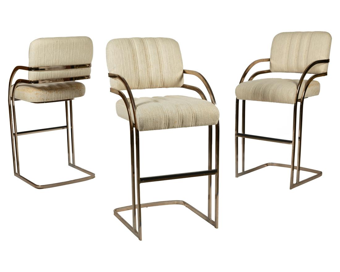 Daystrom - Bar Stools - Three: Description - Set of three Daystrom bar stools. Dimensions - 45" x 20" x 25"