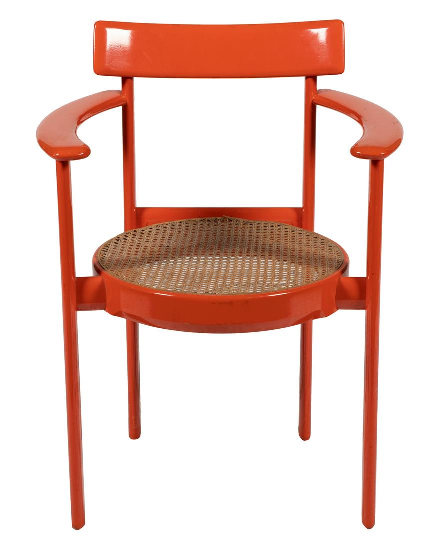Lacquer and Cane Arm Chair (1 of 2)
