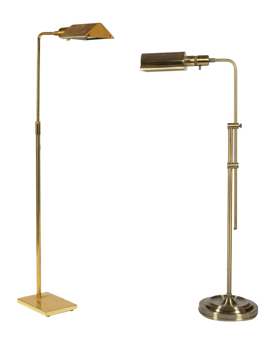 Koch and Lowy - Lamp and Brass Lamp: Description - Signed Koch and Lowy brass floor lamp and brass floor lamp. Dimensions - taller - 46" x 18"