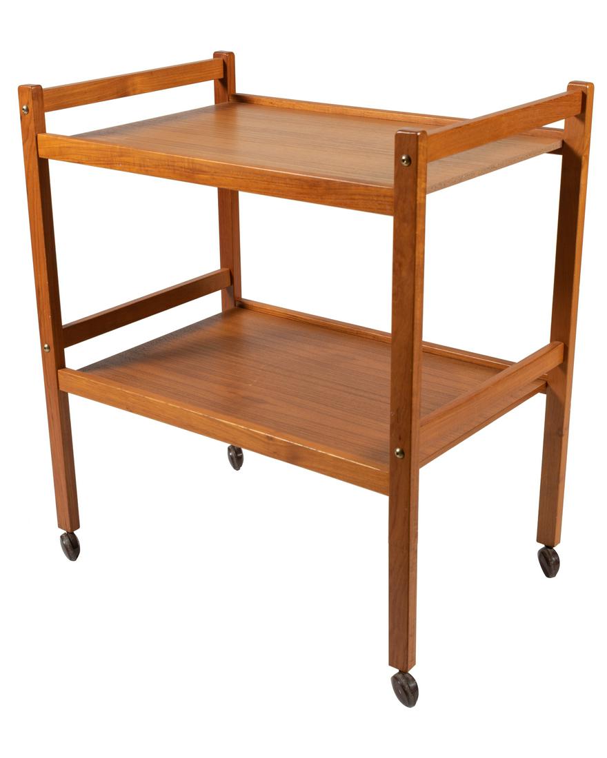 Furbo - Danish Teak Cart: Description - Furbo Danish teak cart. Dimensions - 31" x 28" x 18"
