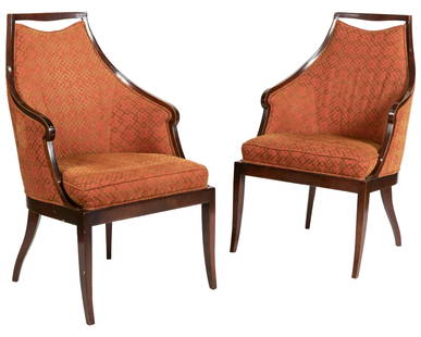 Jacques Garcia - Baker - Malmaison Chairs: Description - Jacques Garcia Baker Malmaison Chairs, pair Dimensions - 39" x 23.5" x 26"