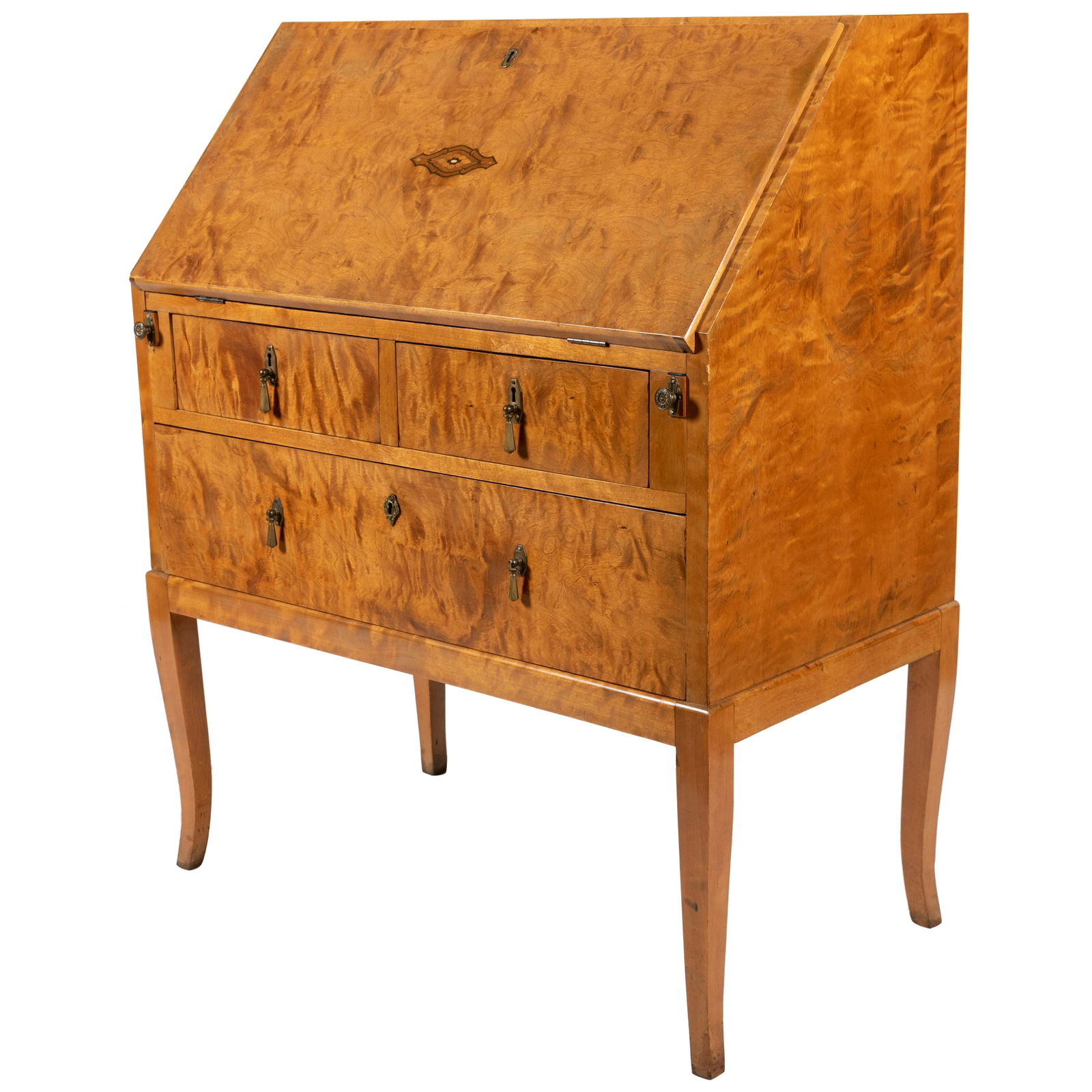 Tiger Maple Slant Front Desk (1 of 6)