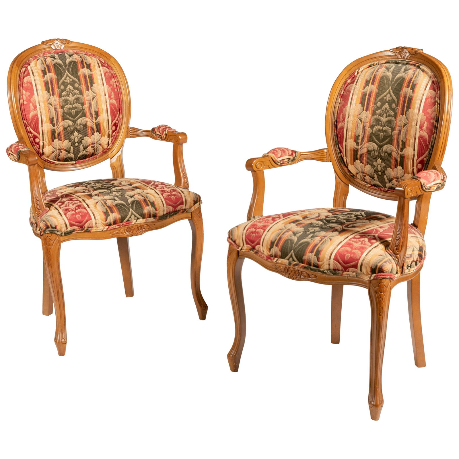 French Style Arm Chairs - Pair (1 of 3)