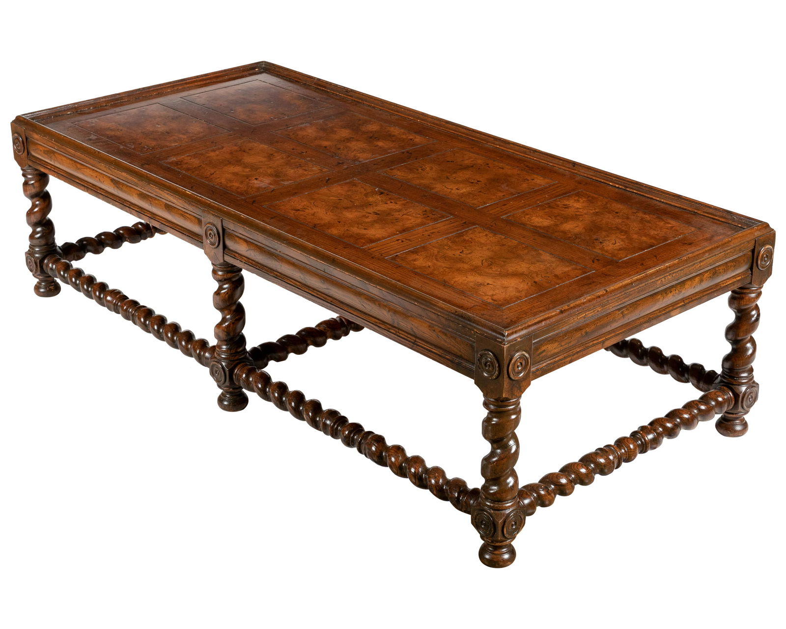 Barely Twist Burled Walnut Coffee Table (1 of 3)