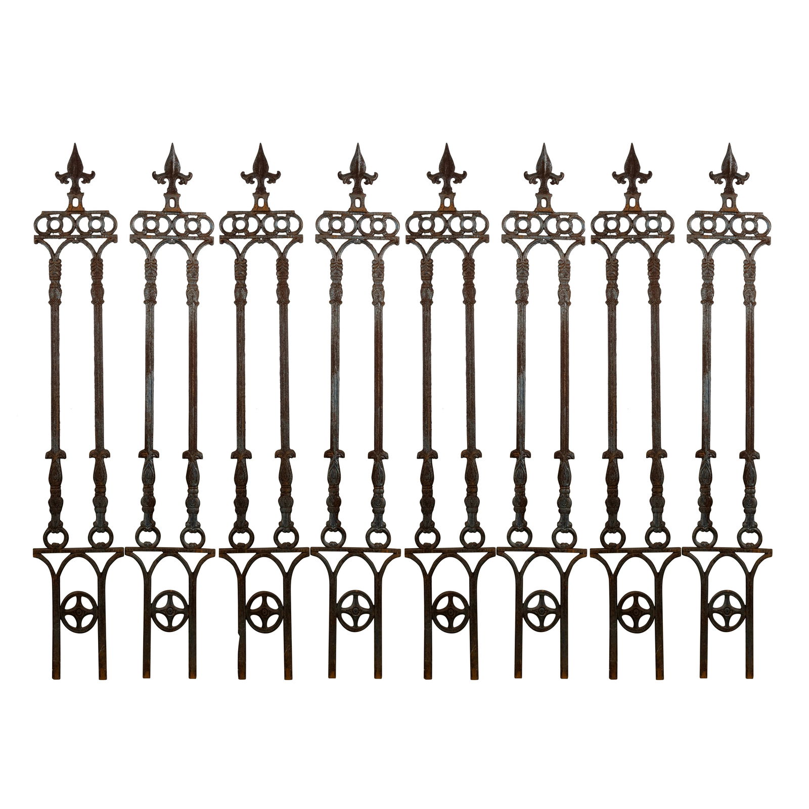 Victorian Style Iron Fencing - 8 Pieces (1 of 2)