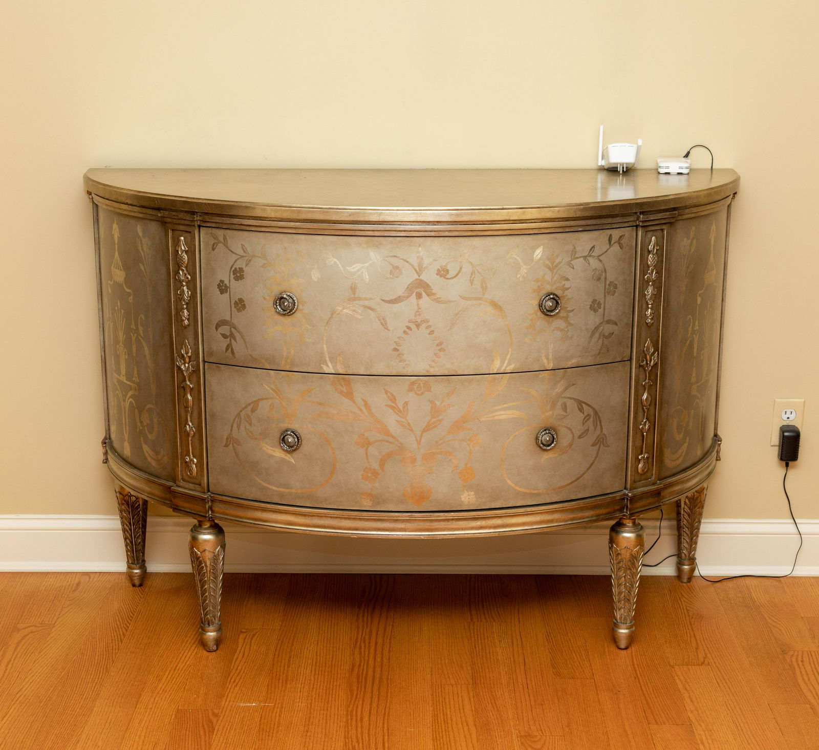 Lillian August - Silver Leaf Painted Chest (1 of 5)