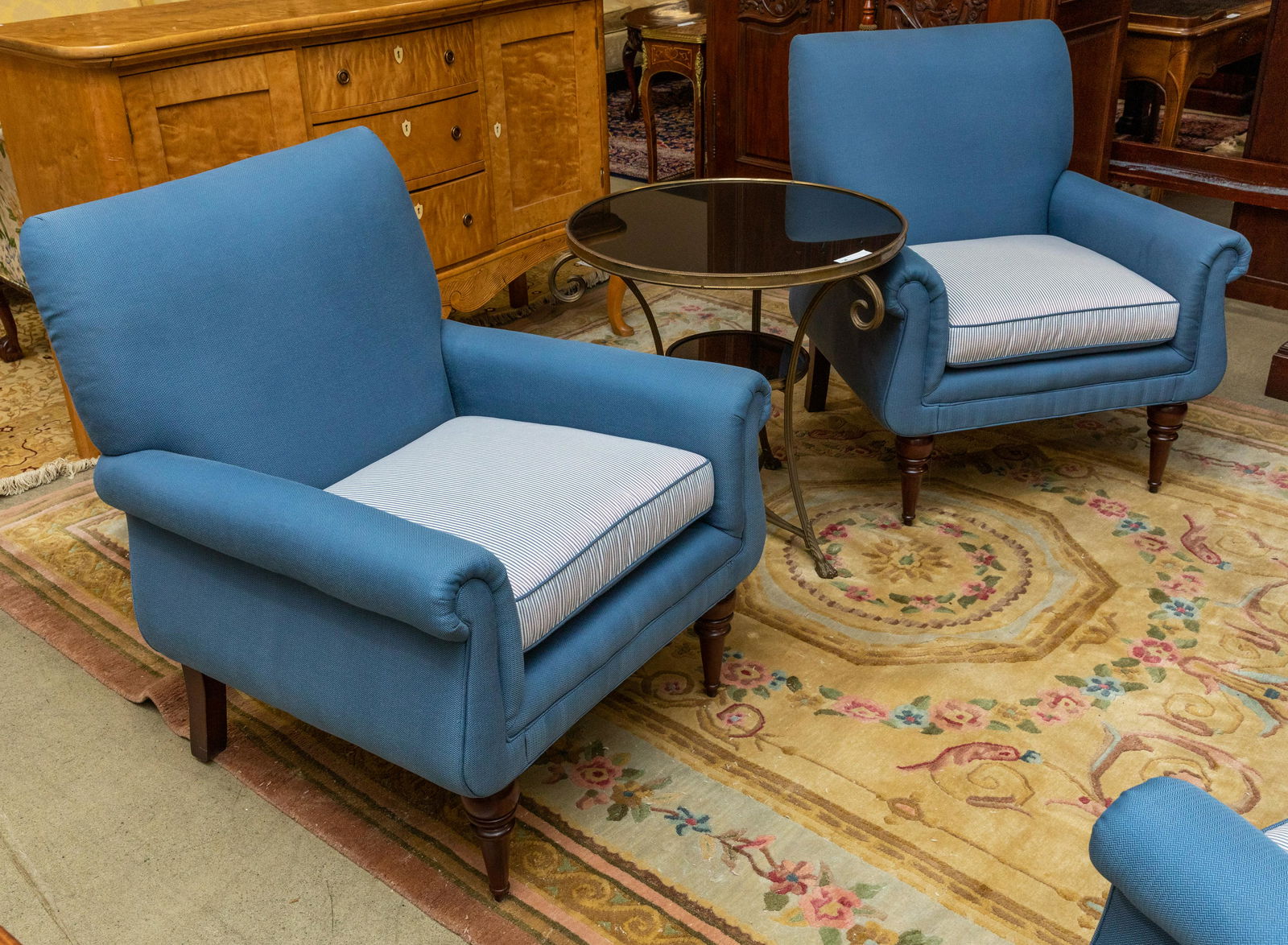 Tudor Style Library Chairs - Pair (1 of 2)