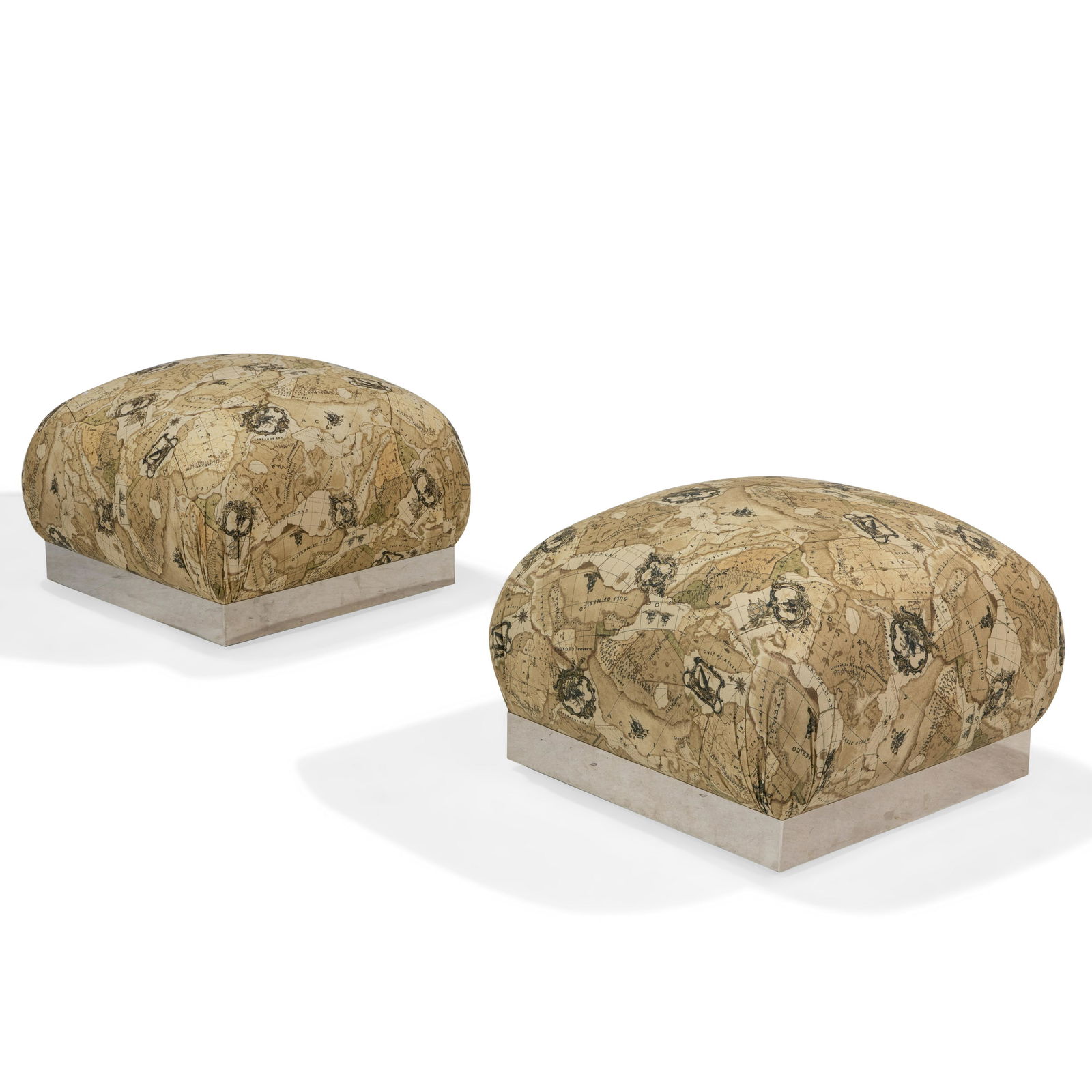 Karl Springer Style Pouf Ottomans (1 of 3)