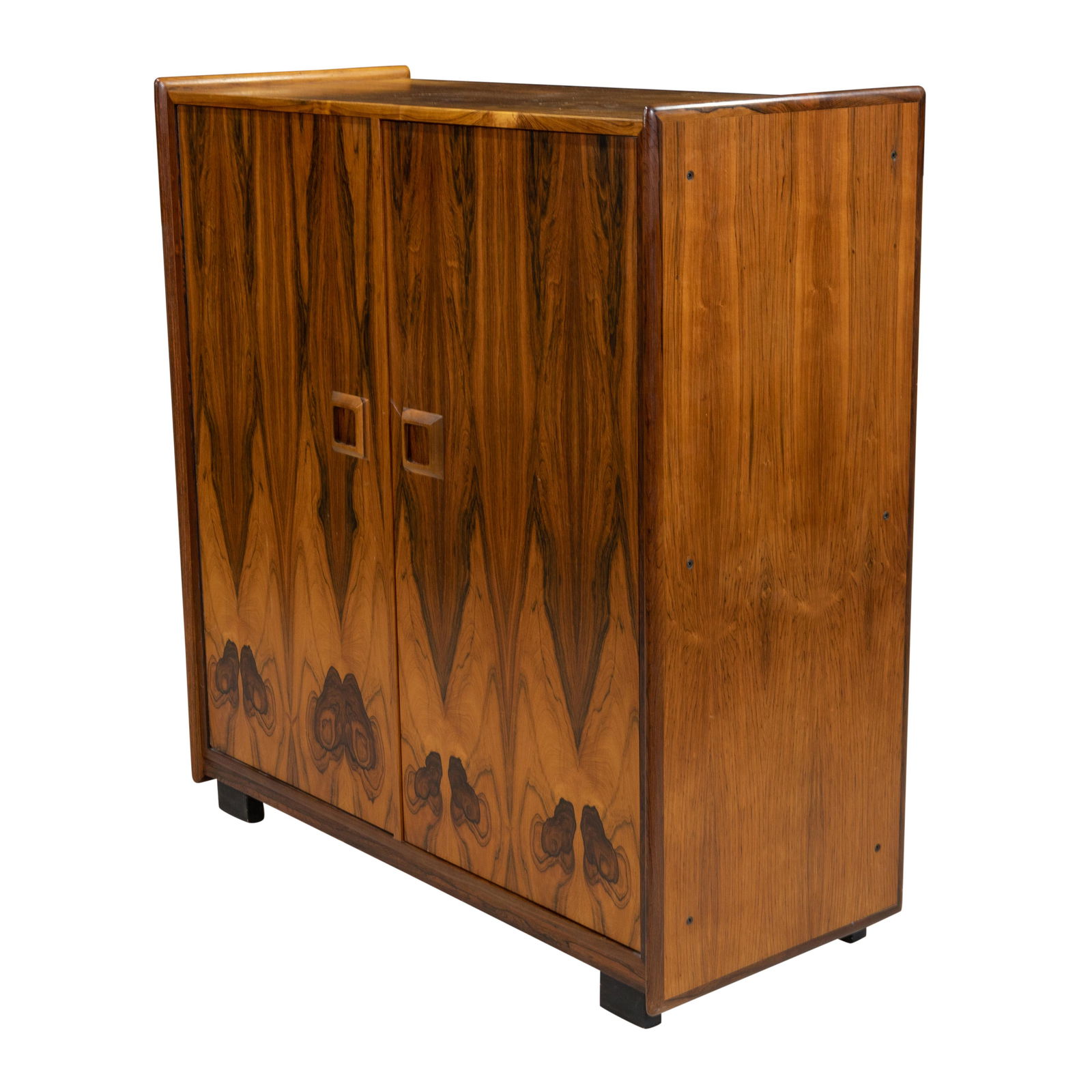 Danish Style Rosewood Chifferobe: Description - Danish style rosewood chifferobe. Dimensions - 47" x 43.5" x 19"