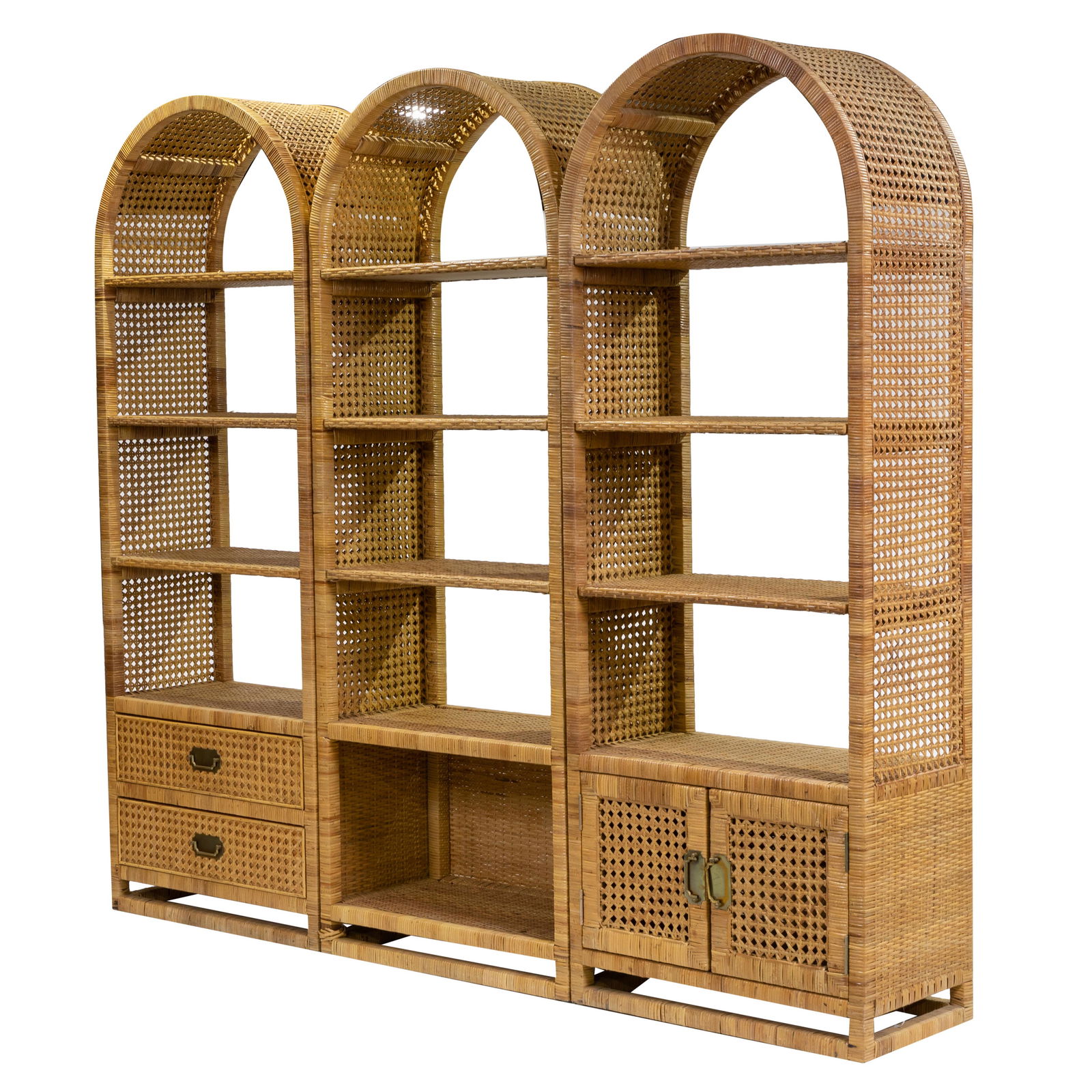 Rattan Wrapped Etageres - 3 (1 of 3)