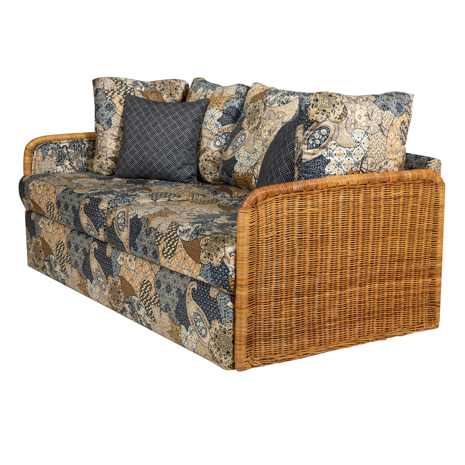 Wicker Wrapped Loveseat (1 of 2)