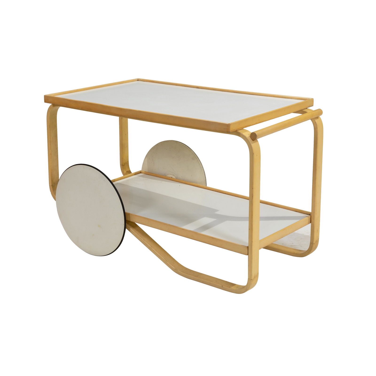 Alvar Aalto - Bar Cart: Description - Alvar Aalto bar cart Dimensions - 22" x 35" x 20"