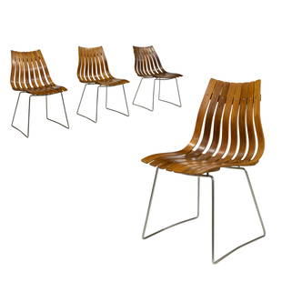 Hans Brattrud - Dining Chairs - 4: Description - Set of 4 Hans Brattrud dining chairs. Dimensions - 32" x 19" x 19"