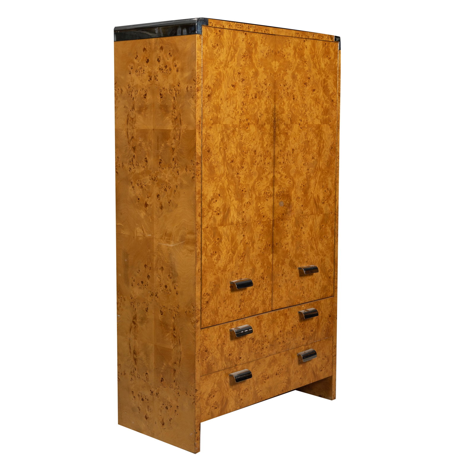 Leon Rosen - Pace - Burl Chifferobe: Description - Leon Rosen for Pace burl chifferobe. Dimensions - 67" x 37" x 19"