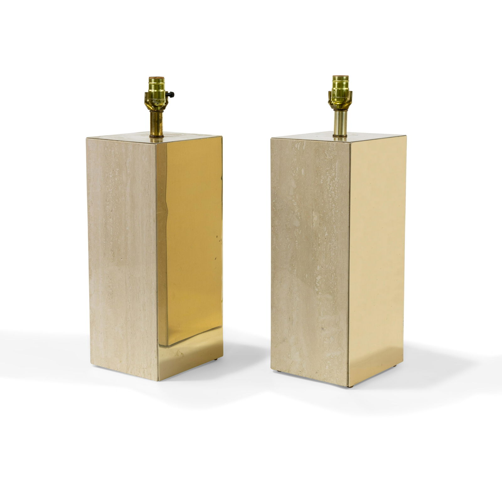 Travertine and Brass Lamps (1 of 4)
