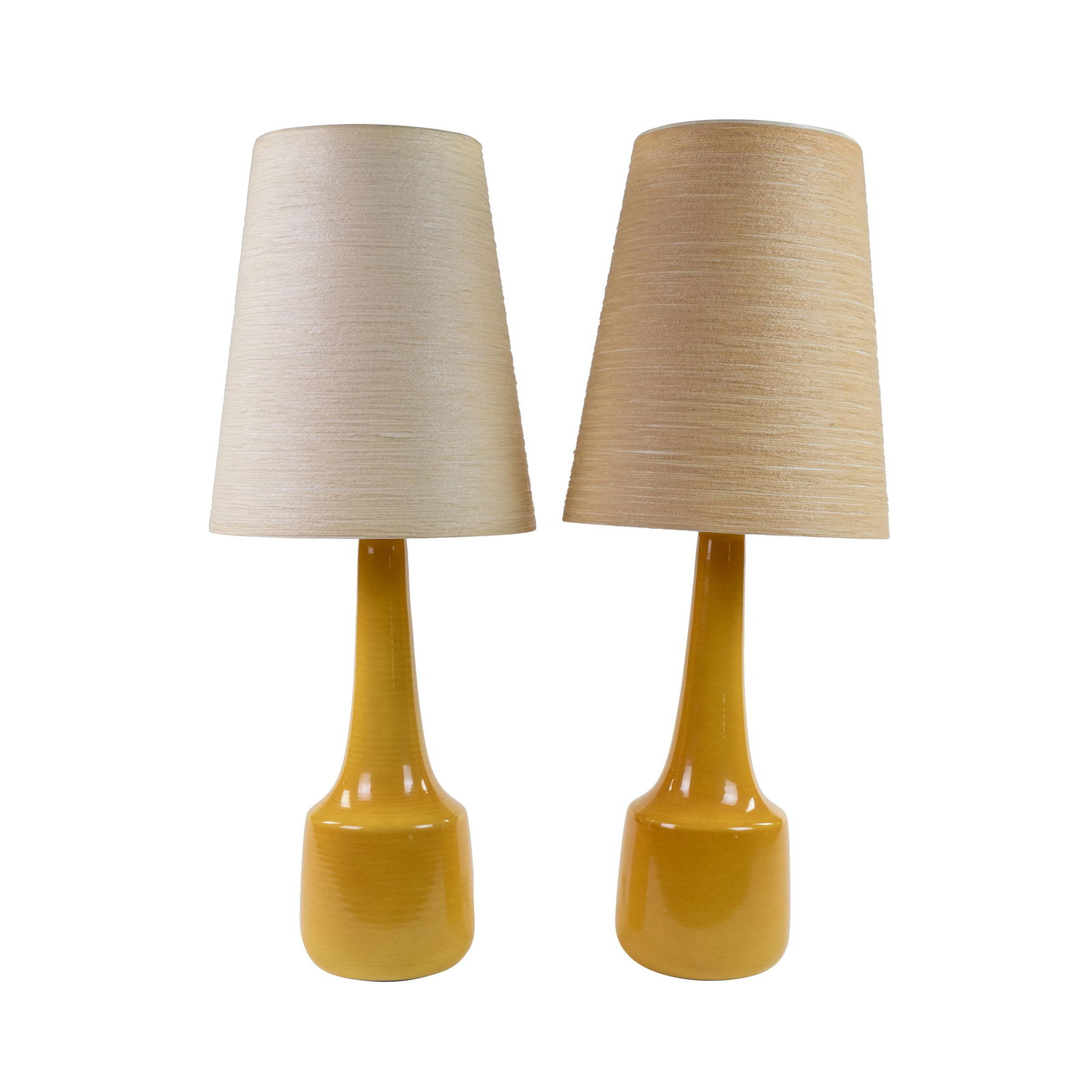 Glazed Pottery Lamps - Pair (1 of 3)