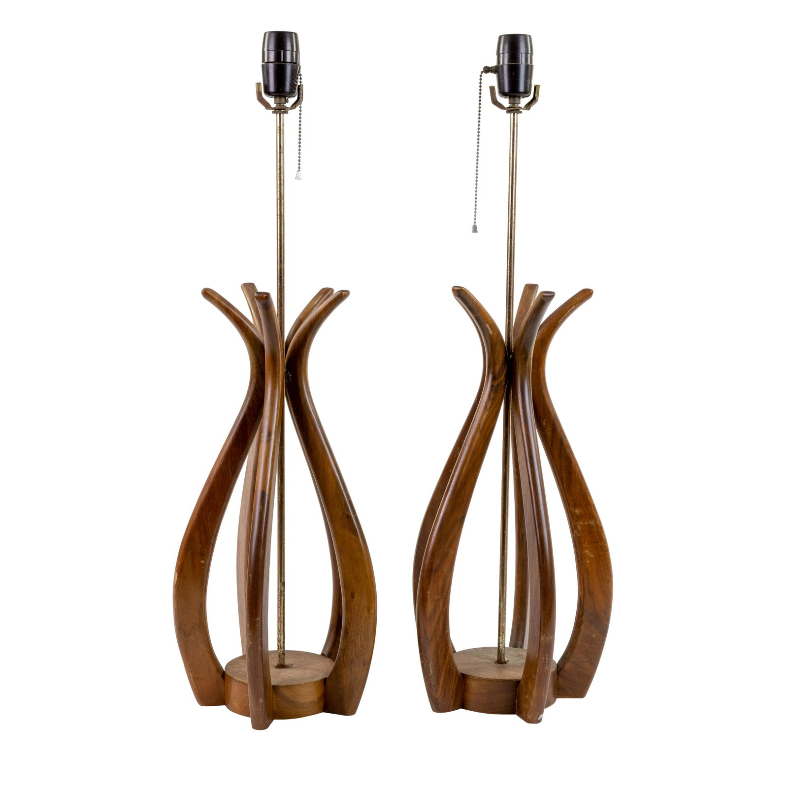 Modeline - Sculpted Walnut Lamps (1 of 2)