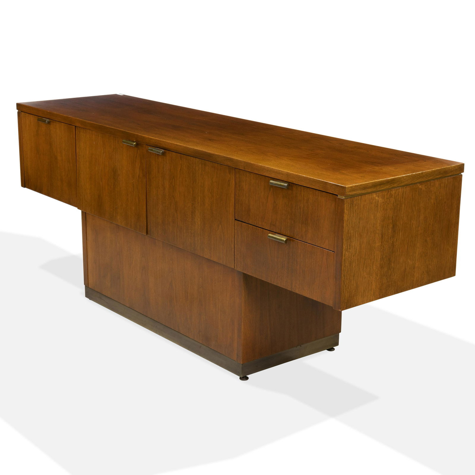Mid Century Walnut Floating Credenza (1 of 6)