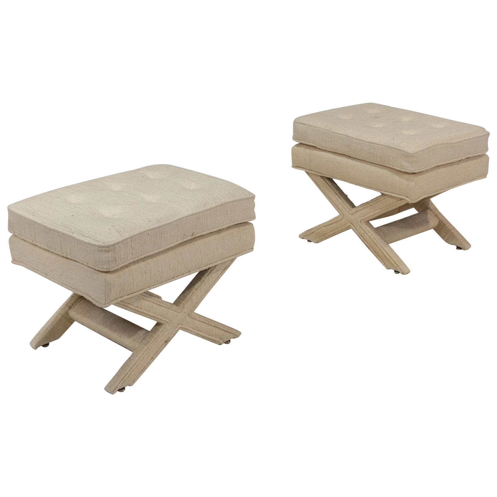 Upholstered X Base Benches - Pair (1 of 1)