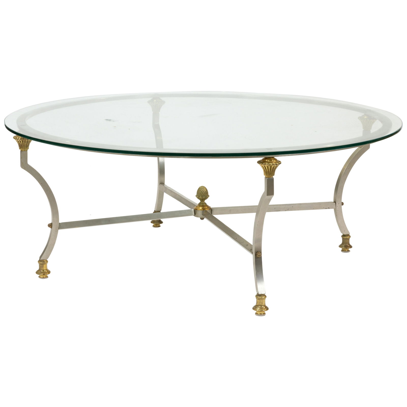 Maison Jansen - Brass and Steel Coffee Table (1 of 2)