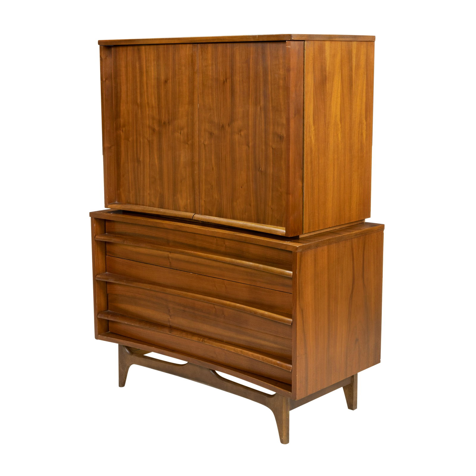 Young MFG - Walnut High Chest (1 of 2)