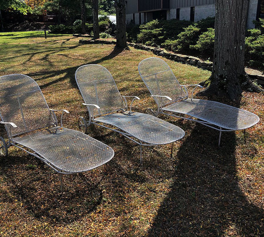 Russell Woodard Iron Chaise Lounges - 3 (1 of 3)