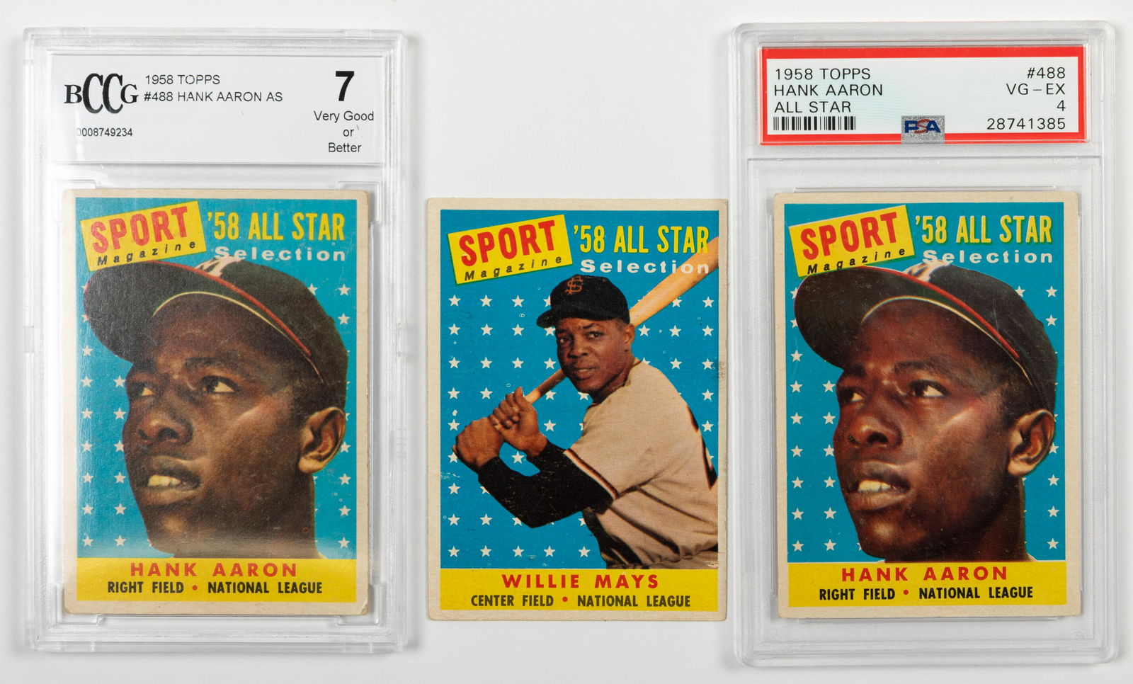 Topps - 1958 All Star Baseball Cards - 3 (1 of 2)