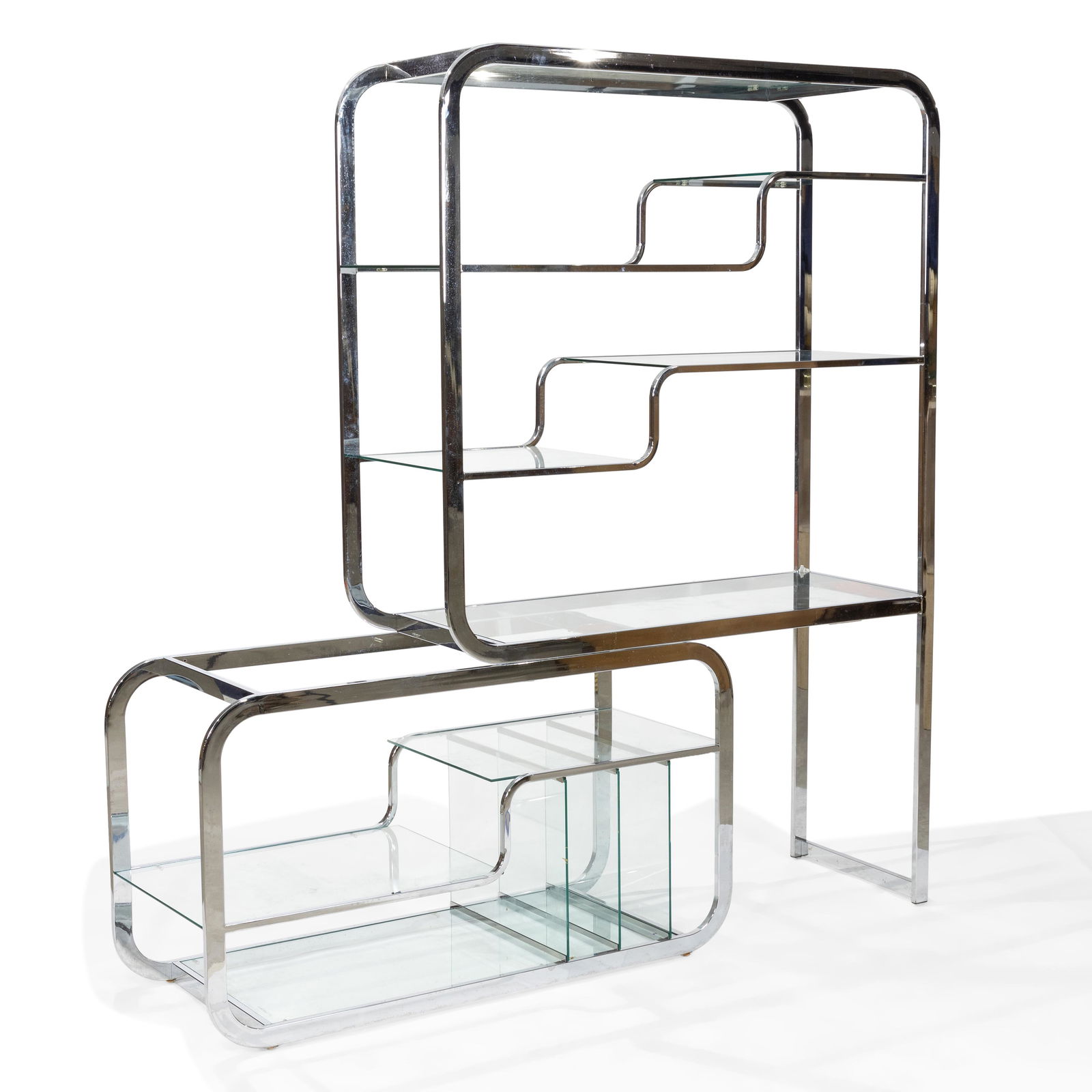 Milo Baughman - DIA - Chrome and Glass Etagere (1 of 4)