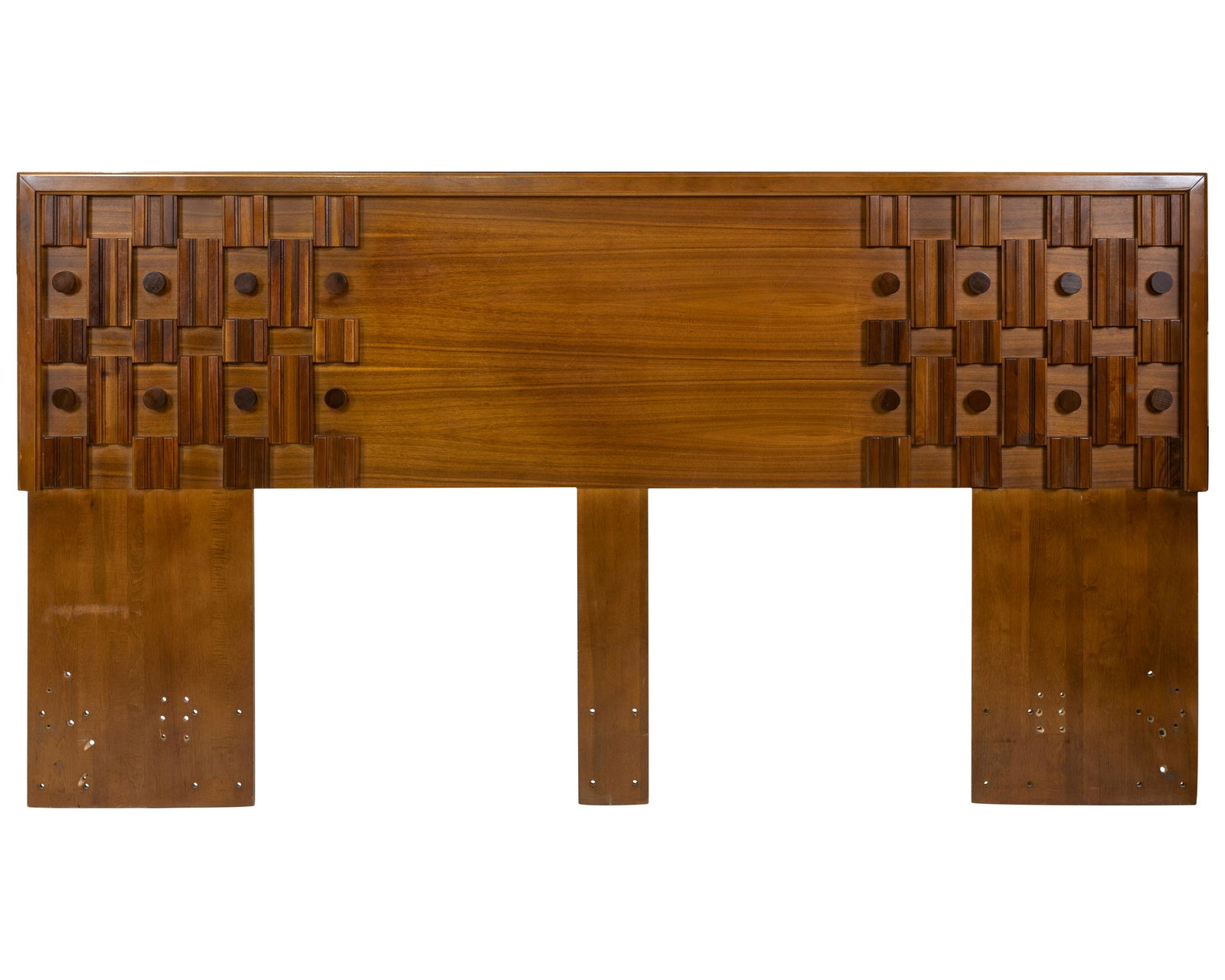 Brutalist Style Walnut Headboard (1 of 1)