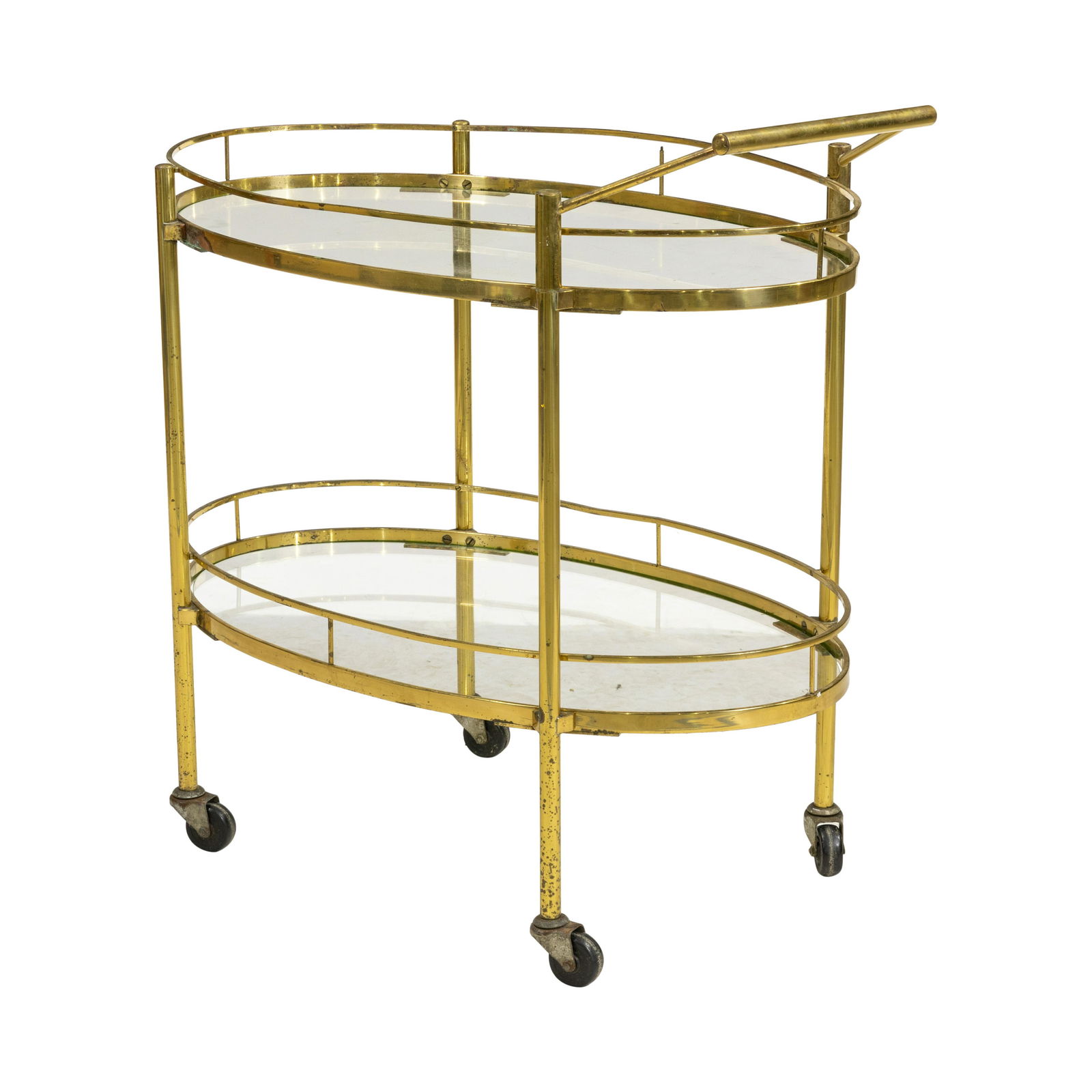 Brass Two Tier Tea Cart (1 of 4)