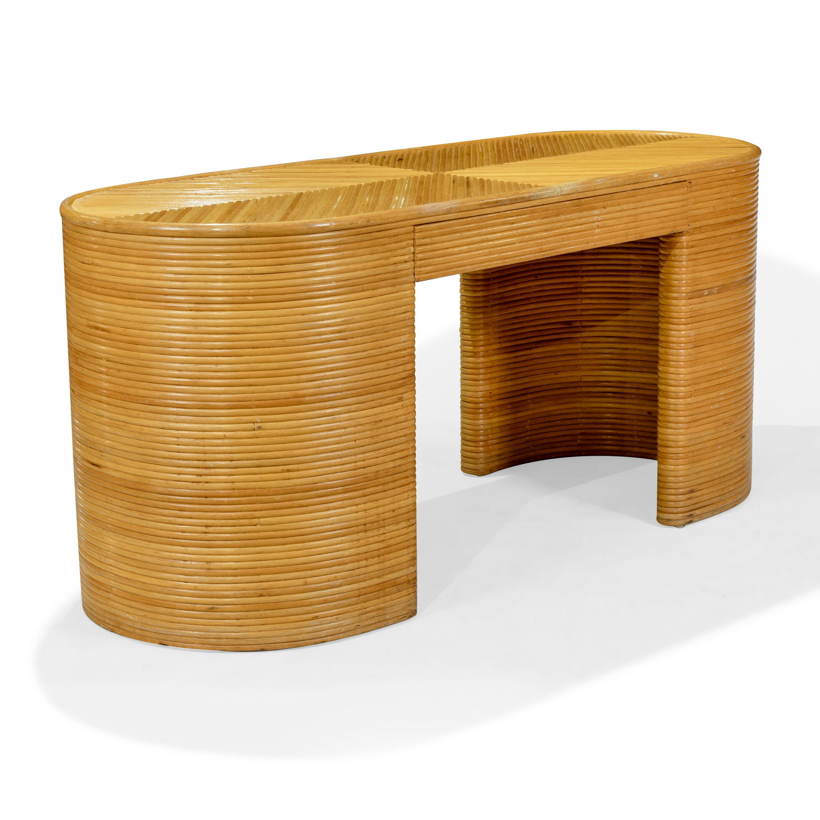 Mid Century Rattan Desk (1 of 3)