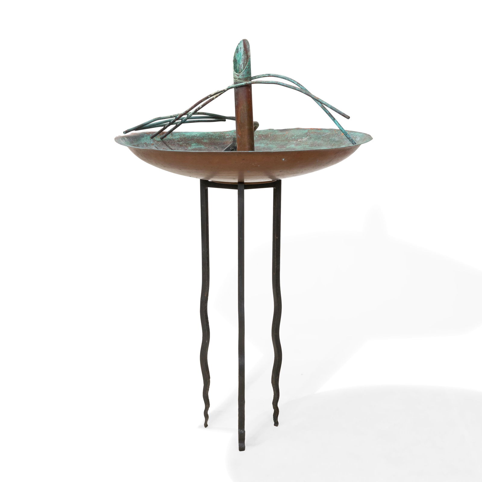 Modernist Copper Fountain/Bird Bath (1 of 3)