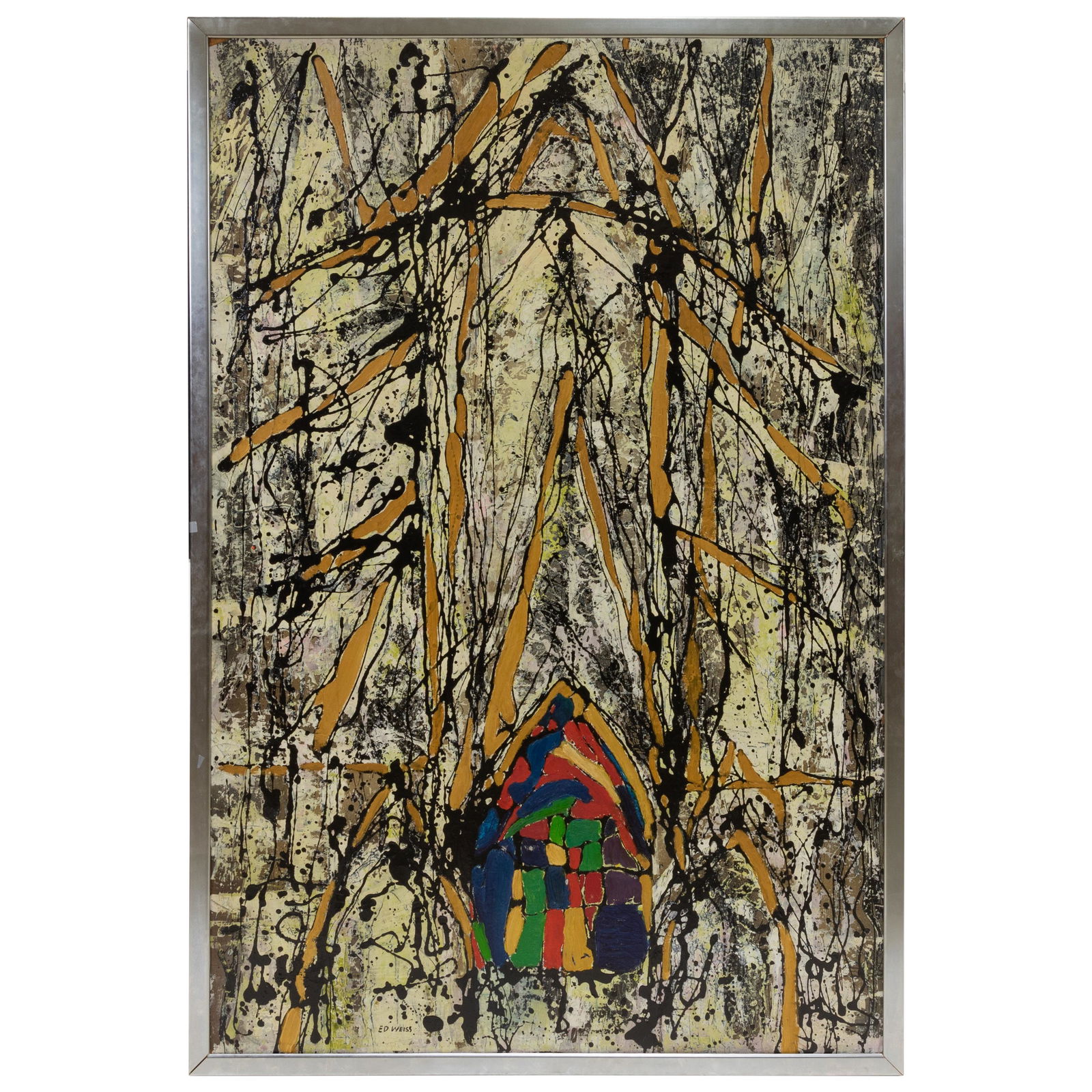 Ed Weiss - Abstract Oil on Board (1 of 4)