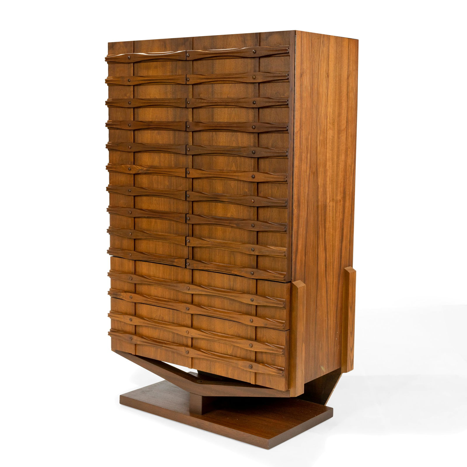 Brutalist Style Walnut Chifferobe (1 of 4)