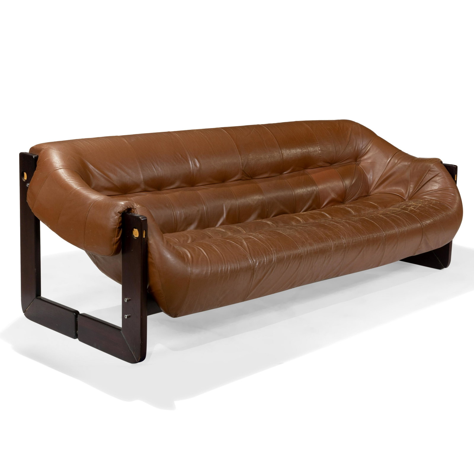 Percival Lafer - Rosewod Sofa: Description - Lafer rosewood sofa. Dimensions - 28" x 79" x 32"